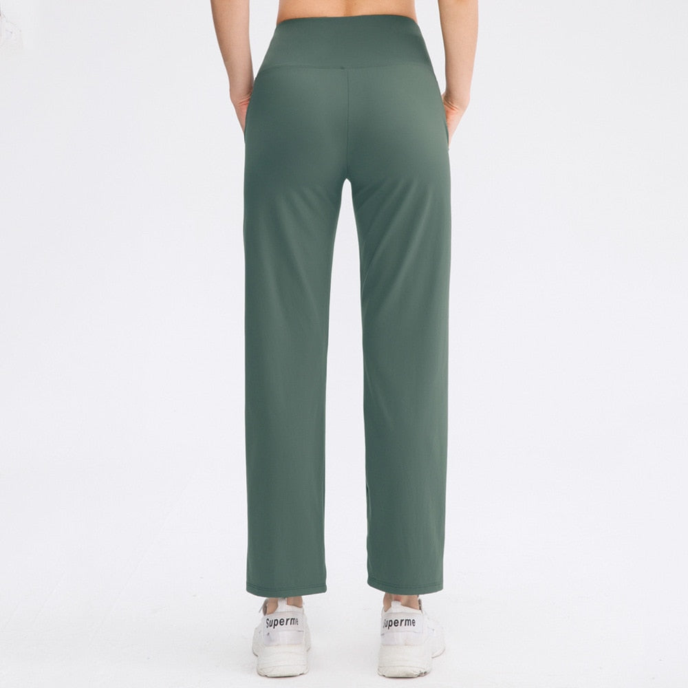 women's pants green backside