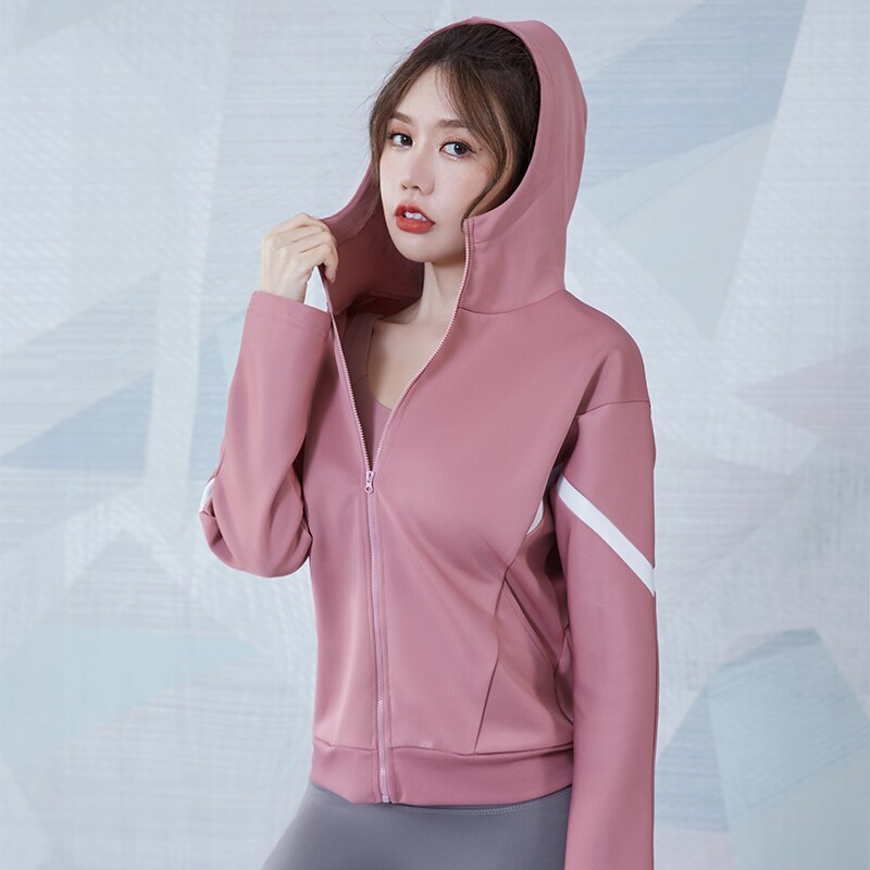 women's jacket hooded pink